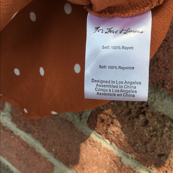 For Love & Lemons Copper Top XS With Polka Dots - Picture 7 of 7